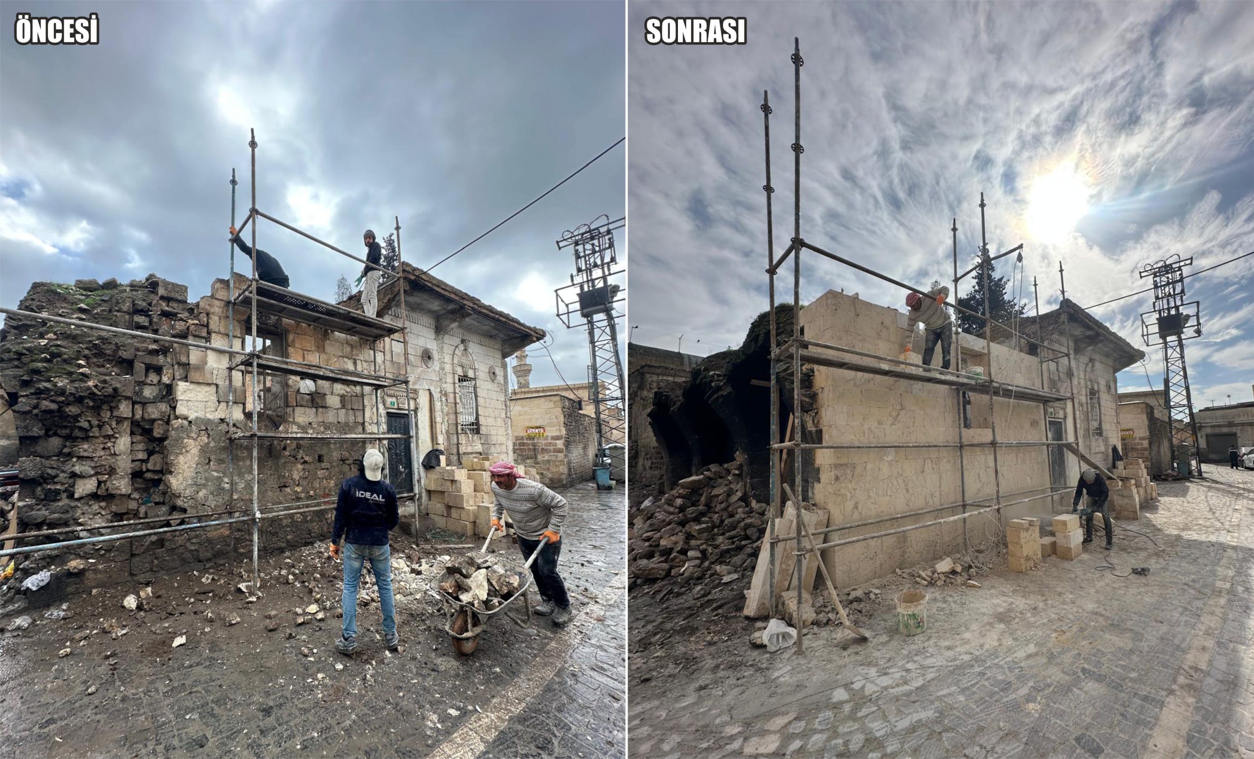 ŞANLIURFA’DA DEPREM SONRASI TARİHİ SOKAKLAR YENİLENİYOR