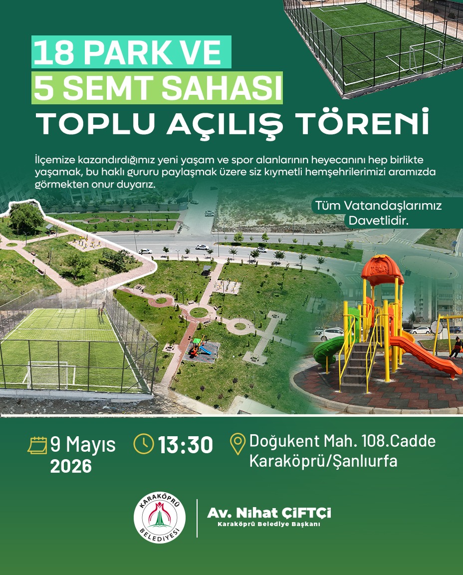 KARAKÖPRÜ BELEDİYESİ TOPLU AÇILIŞ TÖRENİ DAVETİ